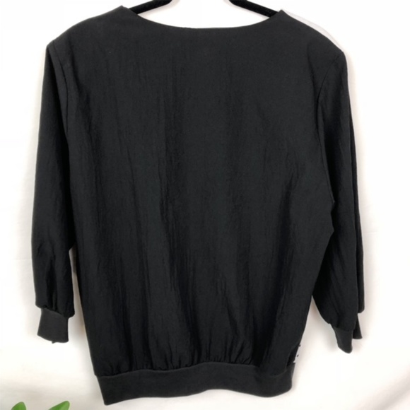 VINTAGE 80's COLOR BLOCK SHIRT BLOUSE TOP - Picture 2 of 6